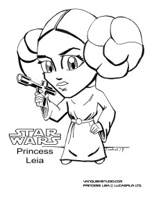 Princess Leia Coloring page