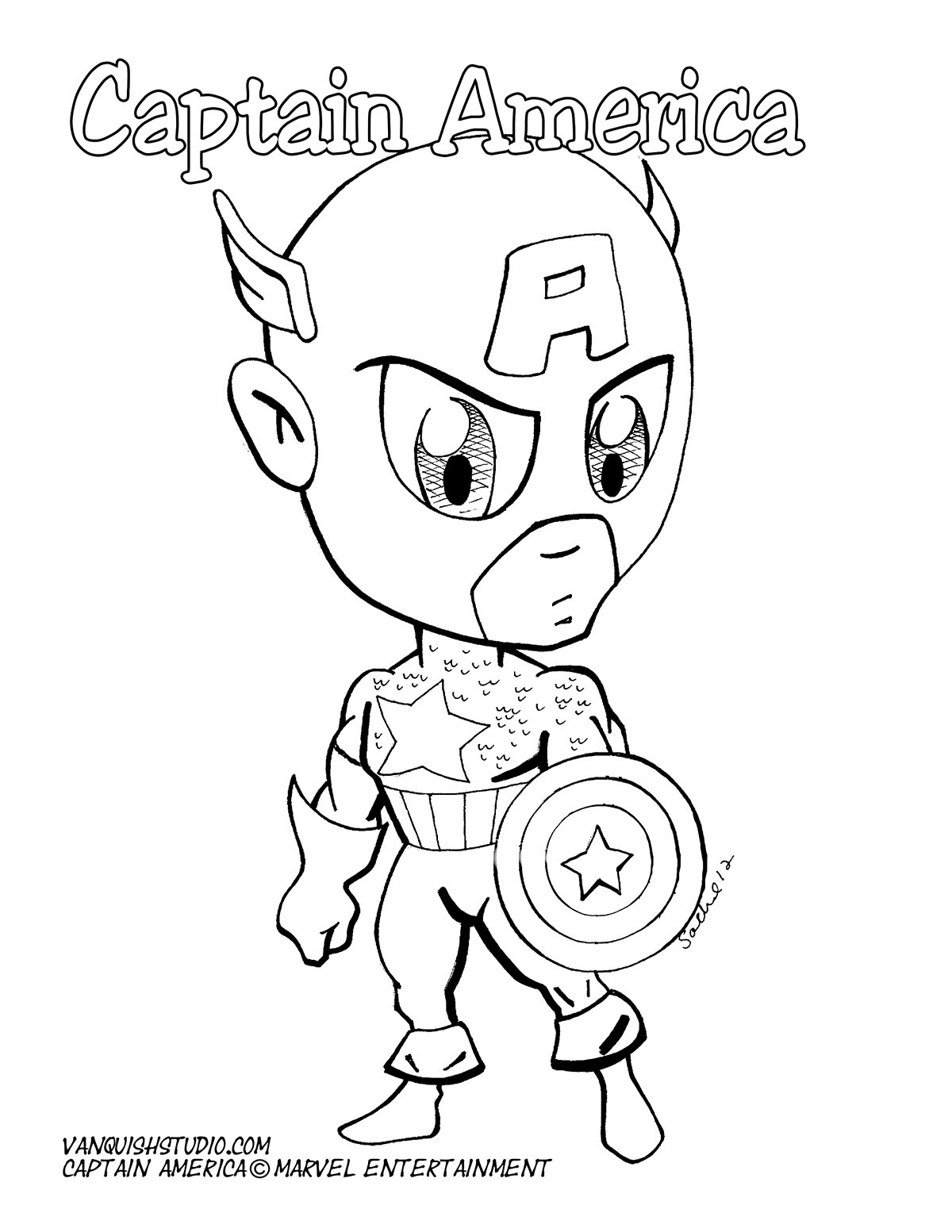 Captain America2 Coloring page