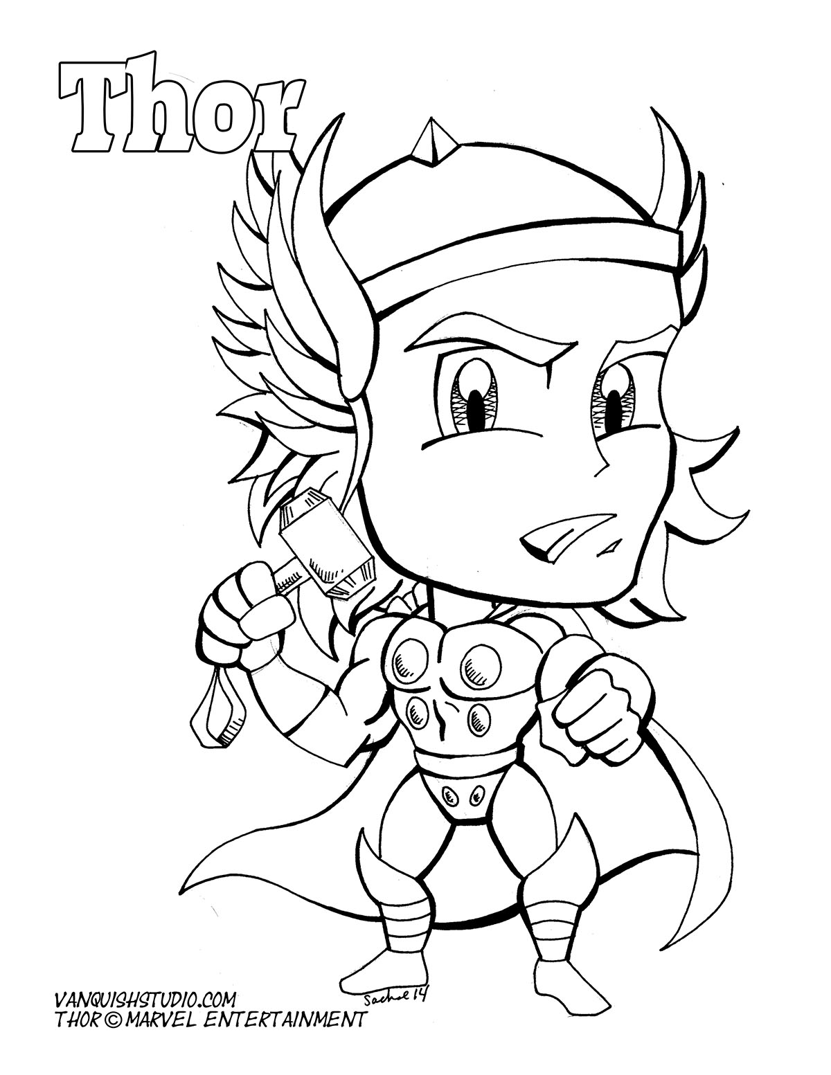 Thor2 Coloring page